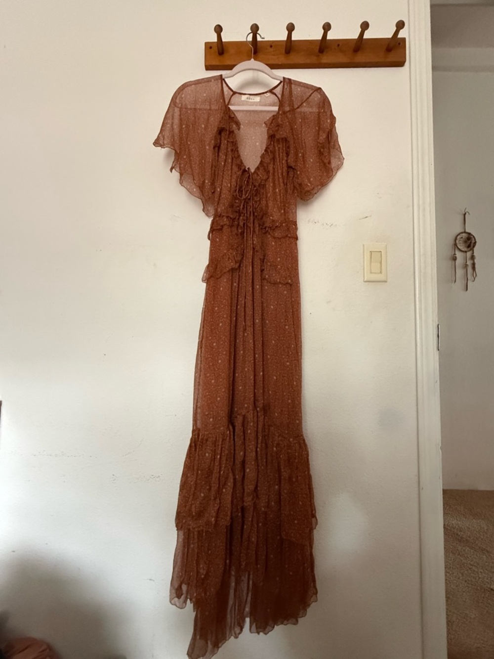 Doen Antoinette Dress in Tamarillo Paisley, size S